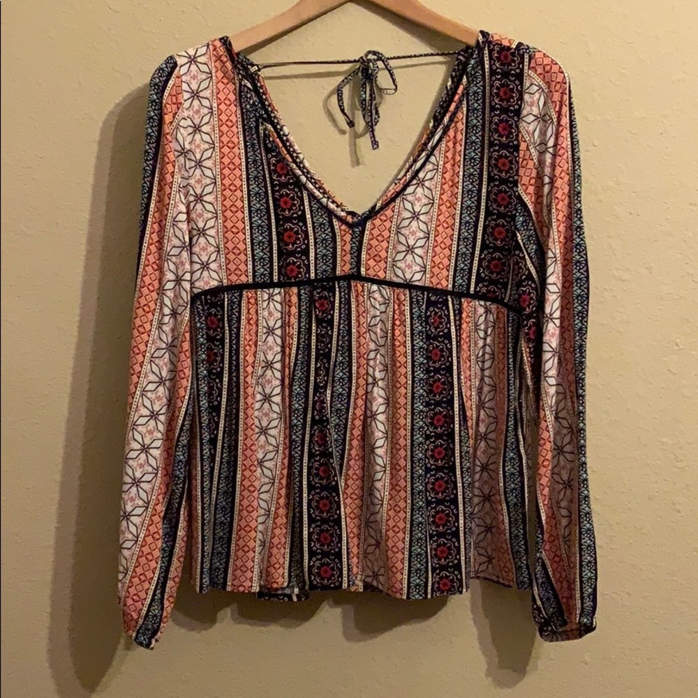 Abercrombie & Fitch babydoll V neck top